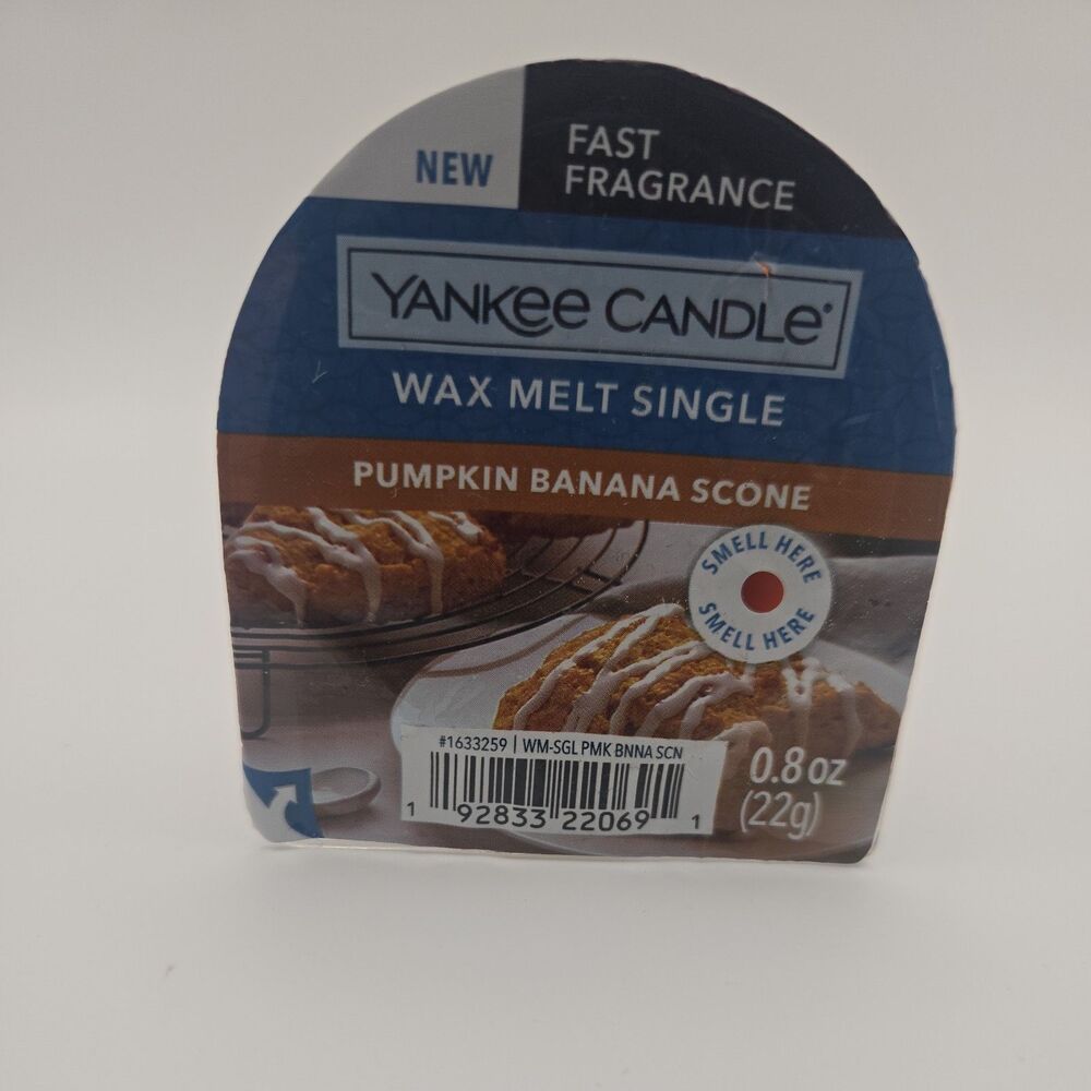 Yankee Candle Wax Tarts Melt single Pumpkin Banana Scone Scent
